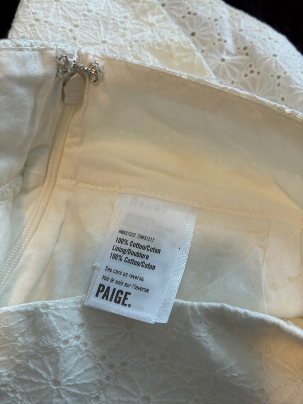 NWT PAIGE Ojai Cream Eyelet A-Line Maxi Skirt Sz 2 - Picture 11 of 11